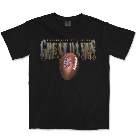 UALBANY FOOTBALL RETRO BLACK T-SHIRT
