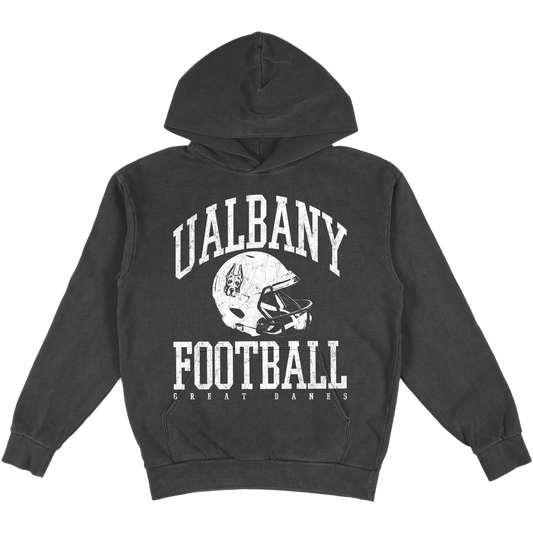 UALBANY FOOTBALL 'GREAT DANES' PIGMENT BLACK HOODIE