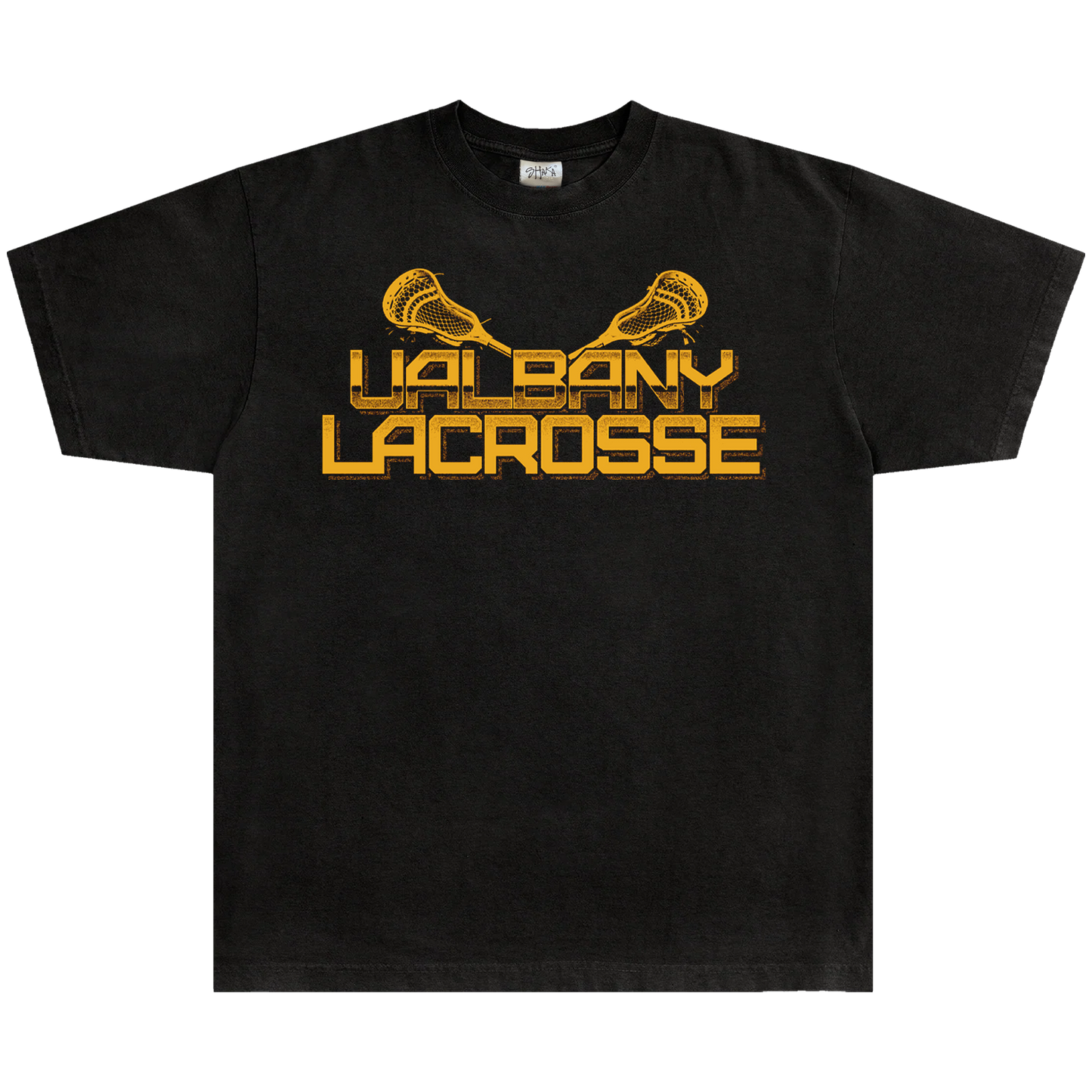 UALBANY LACROSSE HEAVYWEIGHT BLACK TEE