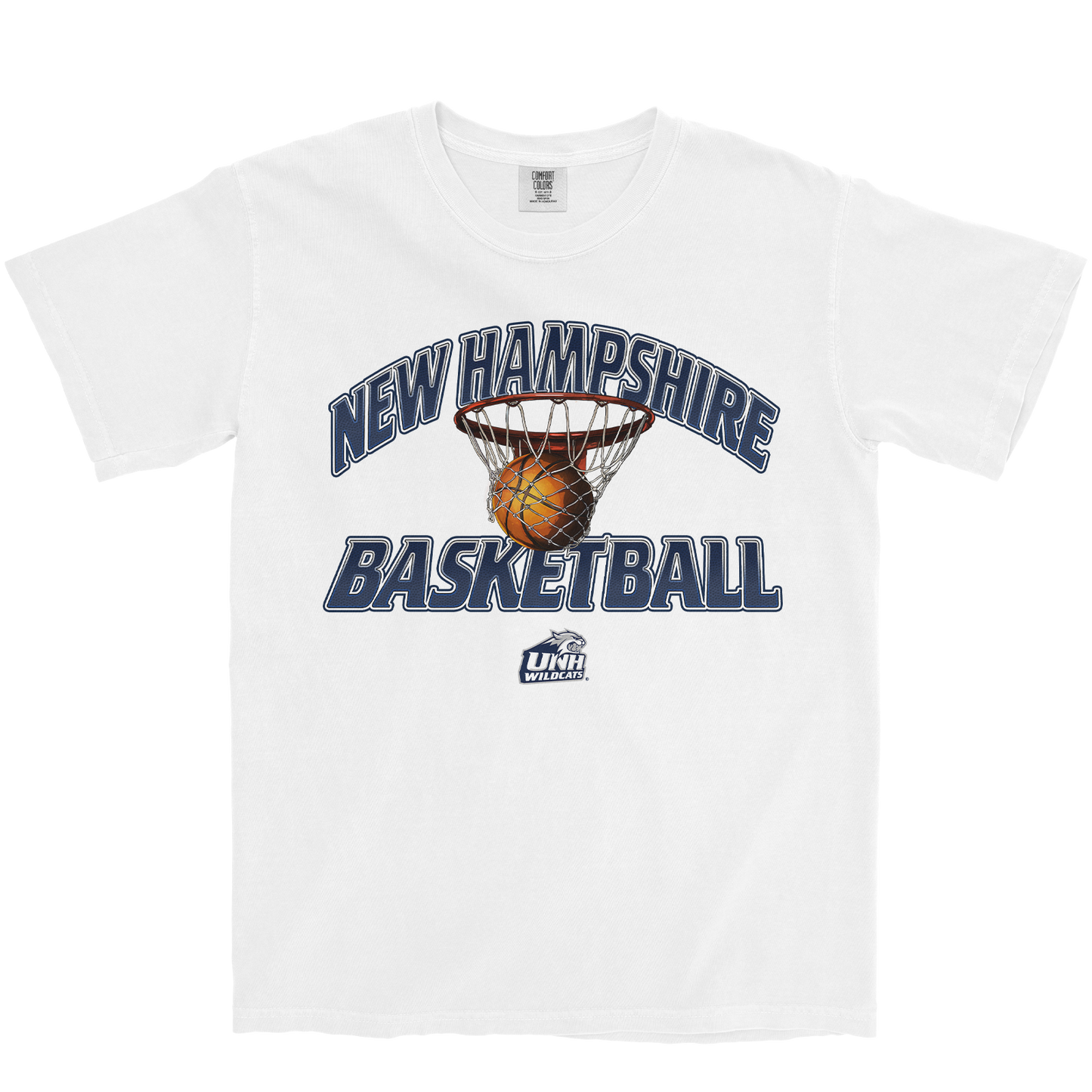 UNH WILDCATS VINTAGE BASKETBALL HOOP TEE