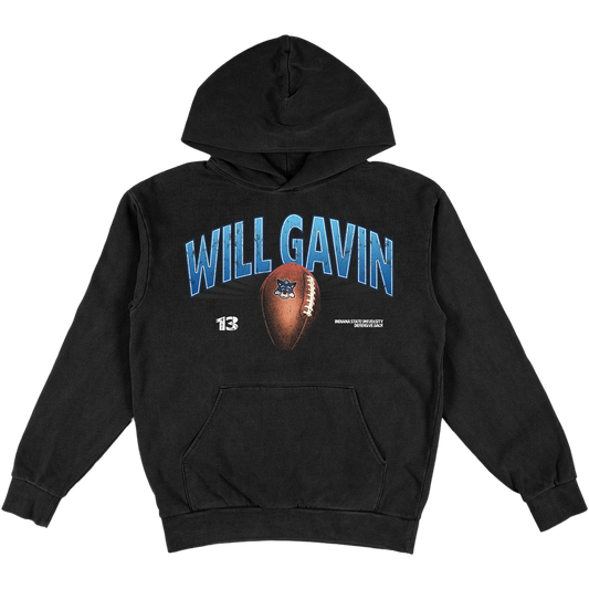WILL GAVIN '13' HEAVYWEIGHT BLACK HOODIE
