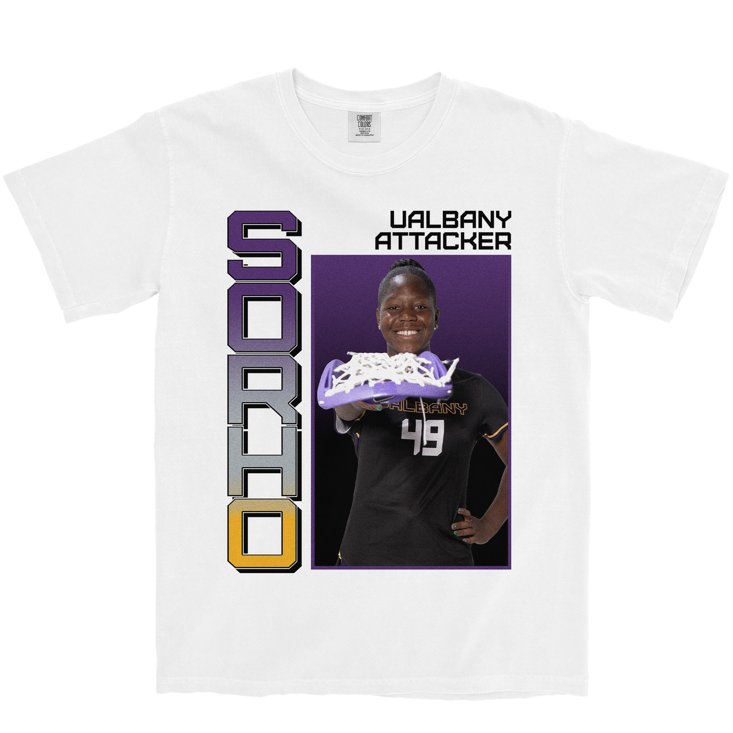 ZARREEN SORHO RETRO WHITE TEE