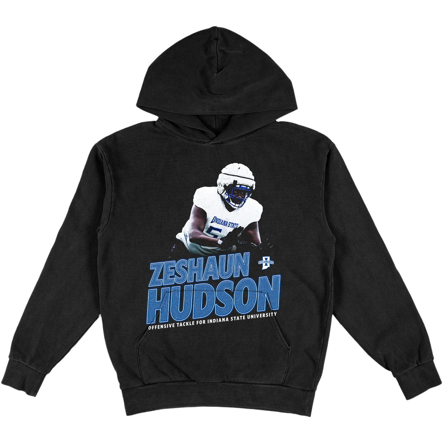 ZESHAUN HUDSON VINTAGE HEAVYWEIGHT BLACK HOODIE