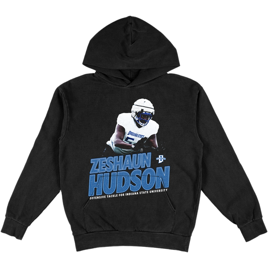 ZESHAUN HUDSON VINTAGE HEAVYWEIGHT BLACK HOODIE