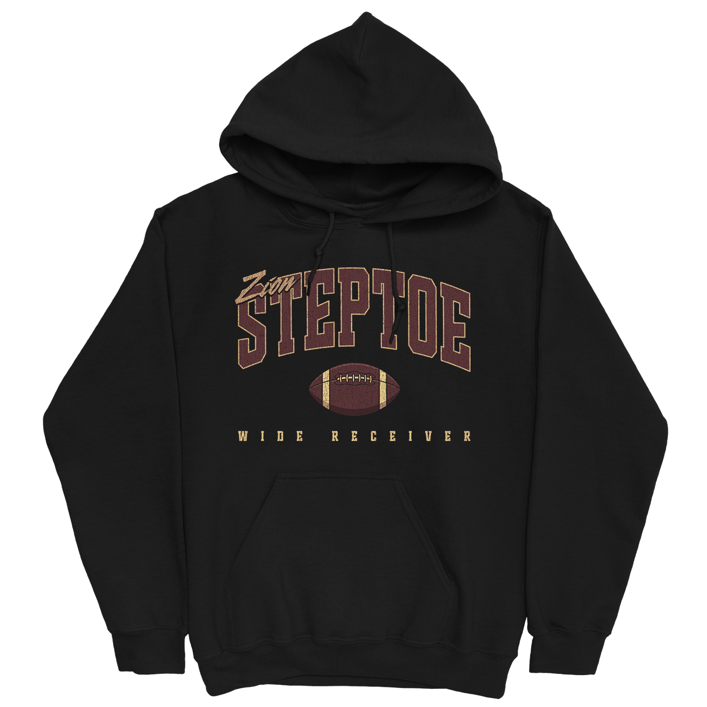 ZION STEPTOE RETRO BLACK HOODIE